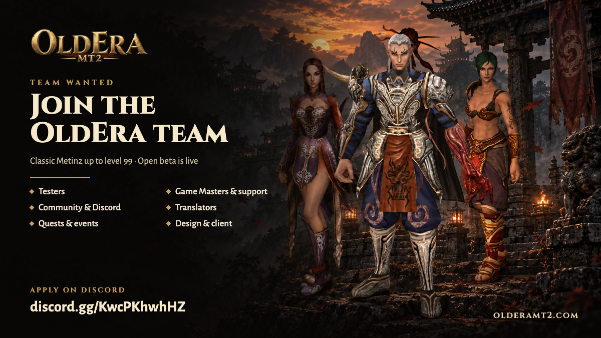 OldEraMT2 team recruitment